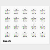Sticker Rond Conception des marches de Cairn Terrier (Feuille)