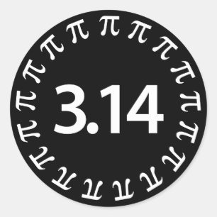 Sticker Rond Conception des numéros Pi
