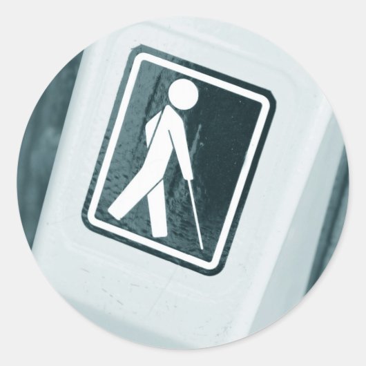 Sticker Rond Conception des panneaux aveugles (Devant)