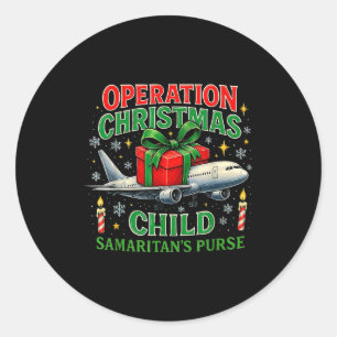 Sticker Rond Conception d'Opération Enfant de Noël Sac à main d