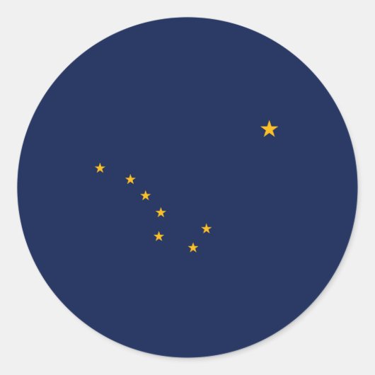 Sticker Rond Conception du drapeau de l'État de l'Alaska (Devant)