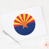 Sticker Rond Conception du drapeau de l'État de l'Arizona (Enveloppe)