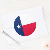 Sticker Rond Conception du drapeau de l'État du Texas (Enveloppe)