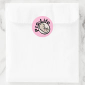 Sticker Rond Conception du foetus pro-vie (Sac)