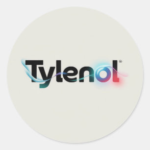 Sticker Rond Conception du logo Tylenol