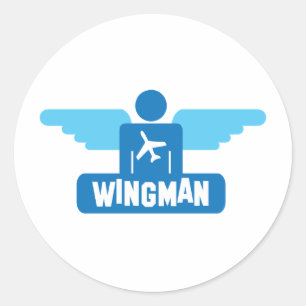 Sticker Rond conception du pilote wingman