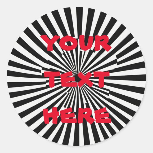 Sticker Rond Conception du tunnel d'illusion optique - Trou tri (Devant)