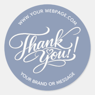Sticker Rond Conception élégante de « Merci » avec lettrage man