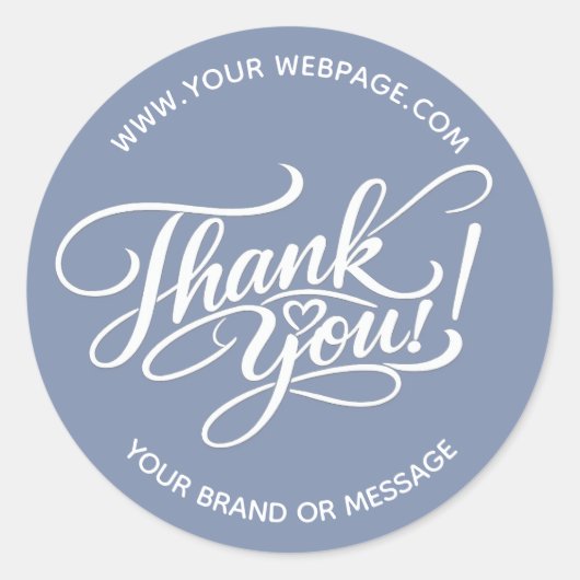 Sticker Rond Conception élégante de « Merci » avec lettrage man (Devant)