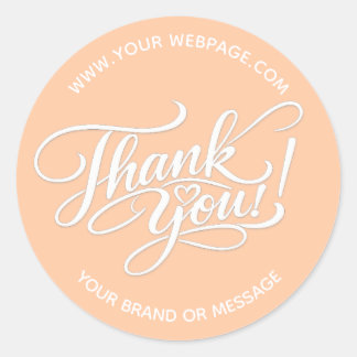 Sticker Rond Conception élégante de « Merci » avec lettrage man