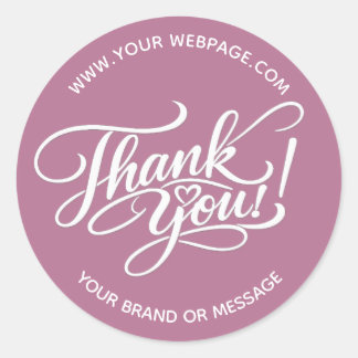 Sticker Rond Conception élégante de « Merci » écrite à la main
