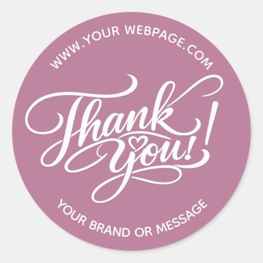 Sticker Rond Conception élégante de « Merci » écrite à la main (Devant)