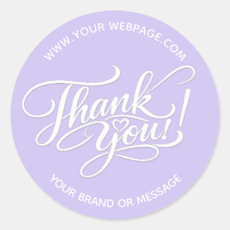 Sticker Rond Conception élégante de « Merci » écrite à la main