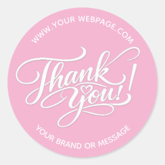 Sticker Rond Conception élégante de « Merci » écrite à la main