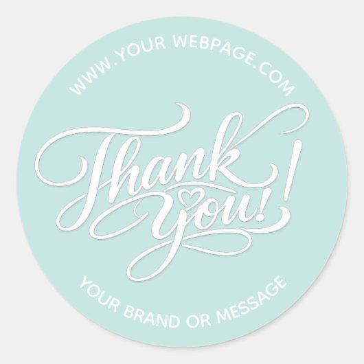 Sticker Rond Conception élégante de "Merci" écrite à la main av (Devant)
