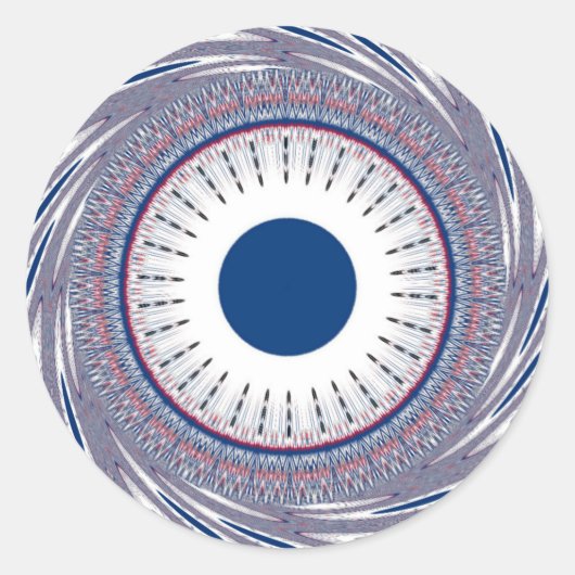 Sticker Rond Conception élégante des yeux énergétiques : un Mot (Devant)