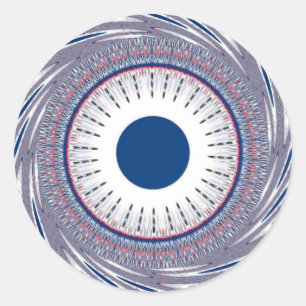 Sticker Rond Conception élégante des yeux énergétiques : un Mot