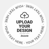 Sticker Rond Conception et conception de message personnalisé (Devant)