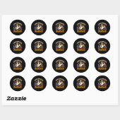 Sticker Rond Conception facilement distrayante 8 (Feuille)
