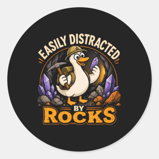 Sticker Rond Conception facilement distrayante 8 (Devant)