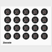 Sticker Rond Conception Fibromyalgie Guerrier Conscience Faux Ê (Feuille)