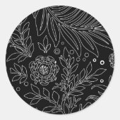 Sticker Rond Conception Florale 31 (Devant)