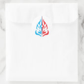 Sticker Rond Conception Florale Ornementale (Sac)