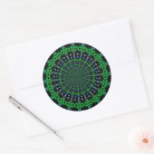 Sticker Rond Conception fractale de plasma électrique futuriste (Enveloppe)