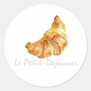 Sticker Rond Conception française de croissant