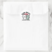 Sticker Rond Conception "Fur-Real Friends Forever" (Sac)