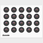 Sticker Rond Conception graphique de camion monstre Frankenstei (Feuille)