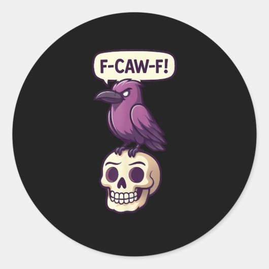 Sticker Rond Conception graphique d'humour d'Halloween crâne de (Devant)