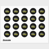 Sticker Rond Conception Graphique Drôle Pratt Été (Feuille)