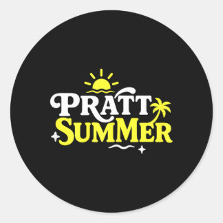 Sticker Rond Conception Graphique Drôle Pratt Été