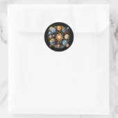 Sticker Rond Conception graphique du système solaire (Sac)