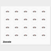 Sticker Rond Conception Graphique Maman Vache Mignonne Arc_1 (Feuille)
