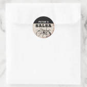 Sticker Rond Conception grunge de salsa de tomate maison modern (Sac)