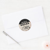 Sticker Rond Conception grunge de salsa de tomate maison modern (Enveloppe)