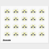 Sticker Rond Conception guitare (Feuille)