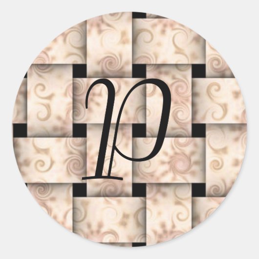 Sticker Rond conception initiale du tissage rose (Devant)