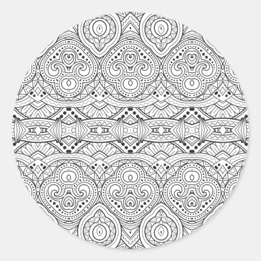 Sticker Rond Conception inspirée par l'art (Devant)