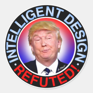 STICKER ROND CONCEPTION INTELLIGENTE RÉFUTÉE
