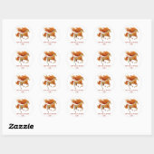 Sticker Rond Conception Joyeuse Année du Cheval 2026 (Feuille)