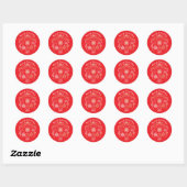 Sticker Rond Conception Joyeux Noël 2027 (Feuille)