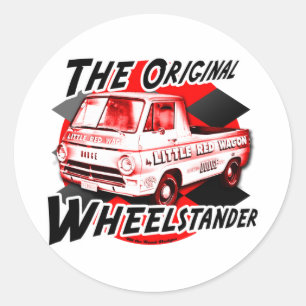 Sticker Rond conception Little Red Wagon
