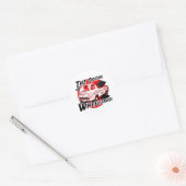 Sticker Rond conception Little Red Wagon (Enveloppe)