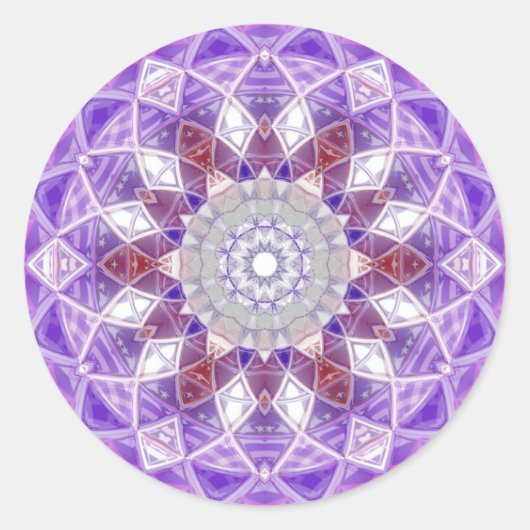 Sticker Rond conception mandala (Devant)