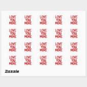 Sticker Rond Conception minimale et sincère Je t'aime (Feuille)