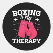 Sticker Rond Conception Motivationnelle De Boxe Pour Les Combat (Devant)