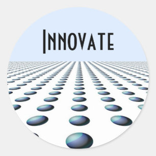 Sticker Rond Conception Motivationnelle Moderne - Innover